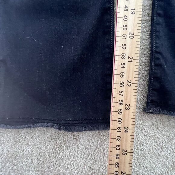 Care Label Cigar Bell Crop Black Jeans Barney’s New York Size 27 Raw Hem - Picture 9 of 9